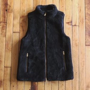 J. Crew Faux Fur Sleeveless Vest